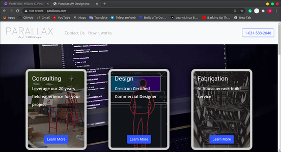 Screenshot of Landing Page